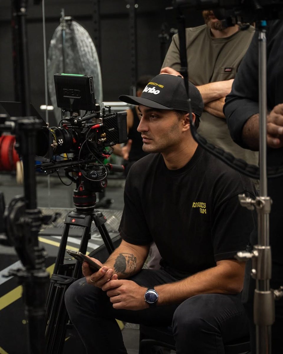 Dan on set behind a cinema camera